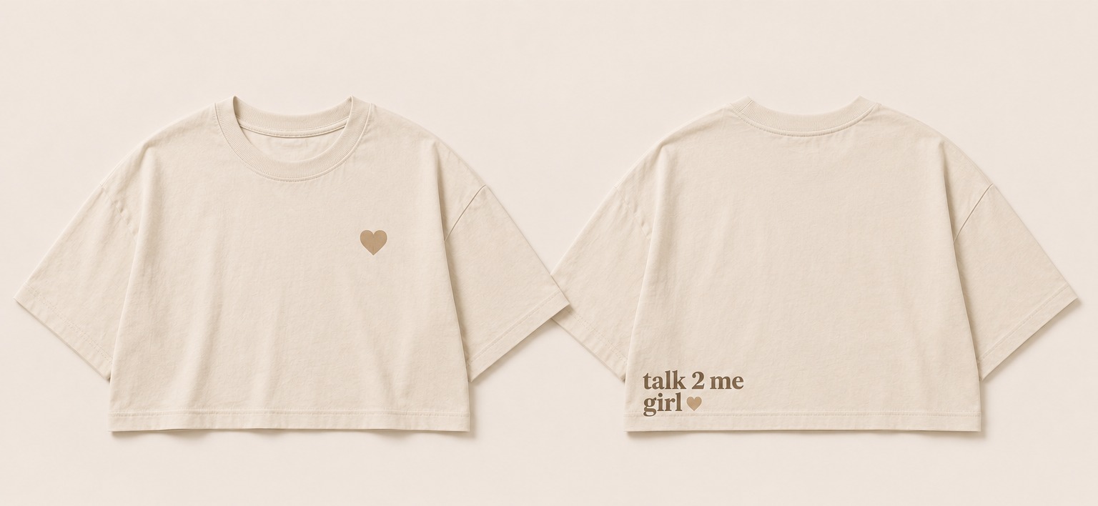 talk2megirl cropped tee
