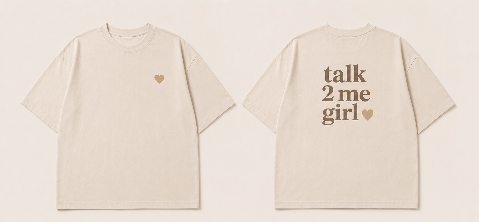 talk2megirl oversized tee